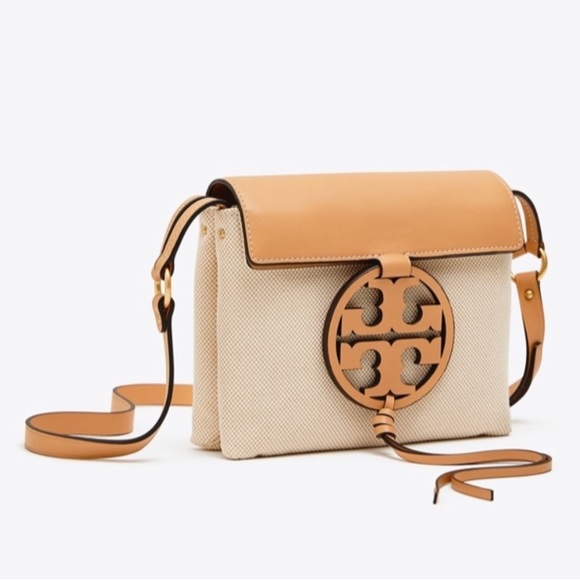 Tory Burch Handbags - Tory Burch Miller Canvas Crossbody in Natural